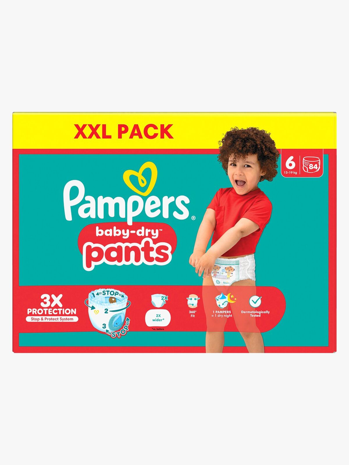 Pampers Baby Dry Pants Bleer Str. 6 13-19 kg XXL 84-pak