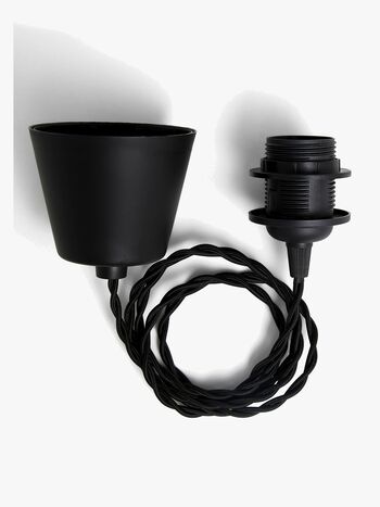 Alice & Fox Swirl Lampeledning, Sort