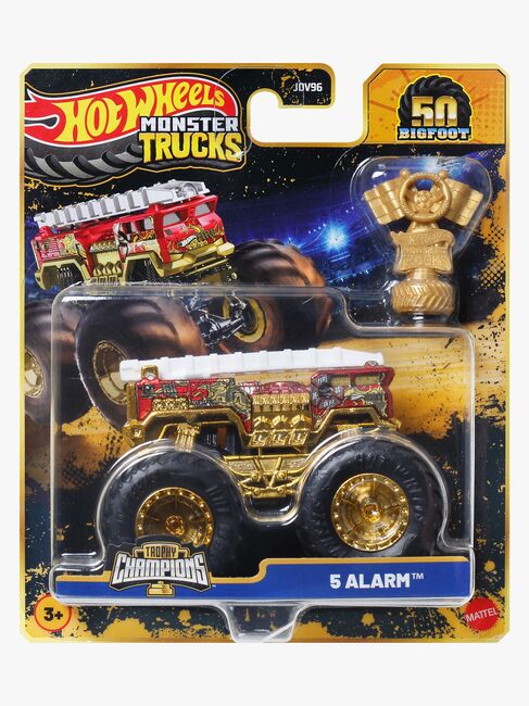 Hot Wheels Monstertrucks Bigfoot Trophy Champions Bil Blandet Udvalg