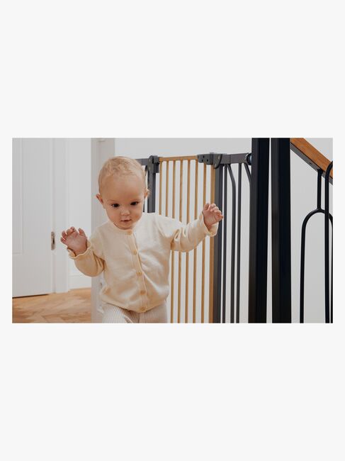 Lionelo Truus Slim Sikkerhedsgitter, Grey Graphite/Natural