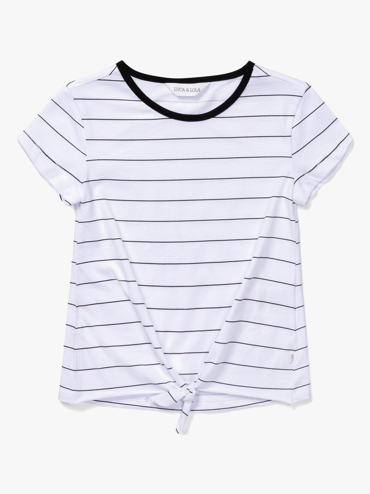 Luca & Lola Barletta Top, White/Black Stripes