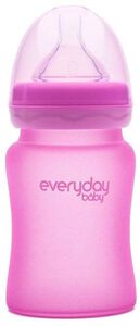 Everyday Baby Sutteflaske Glas m. Varmeindikator 150ml, Cerise