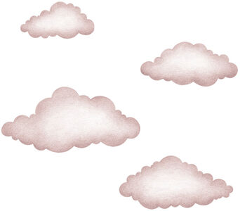 Stickstay Wallsticker Pink Clouds