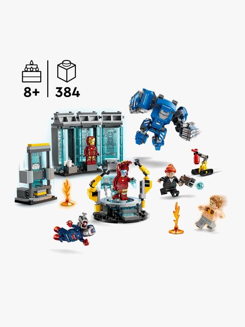 LEGO Super Heroes 76315 Iron Mans laboratorium: Dragtgalleriet