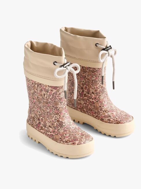 Wheat Forede Gummistøvler, Rose Dust Flowers