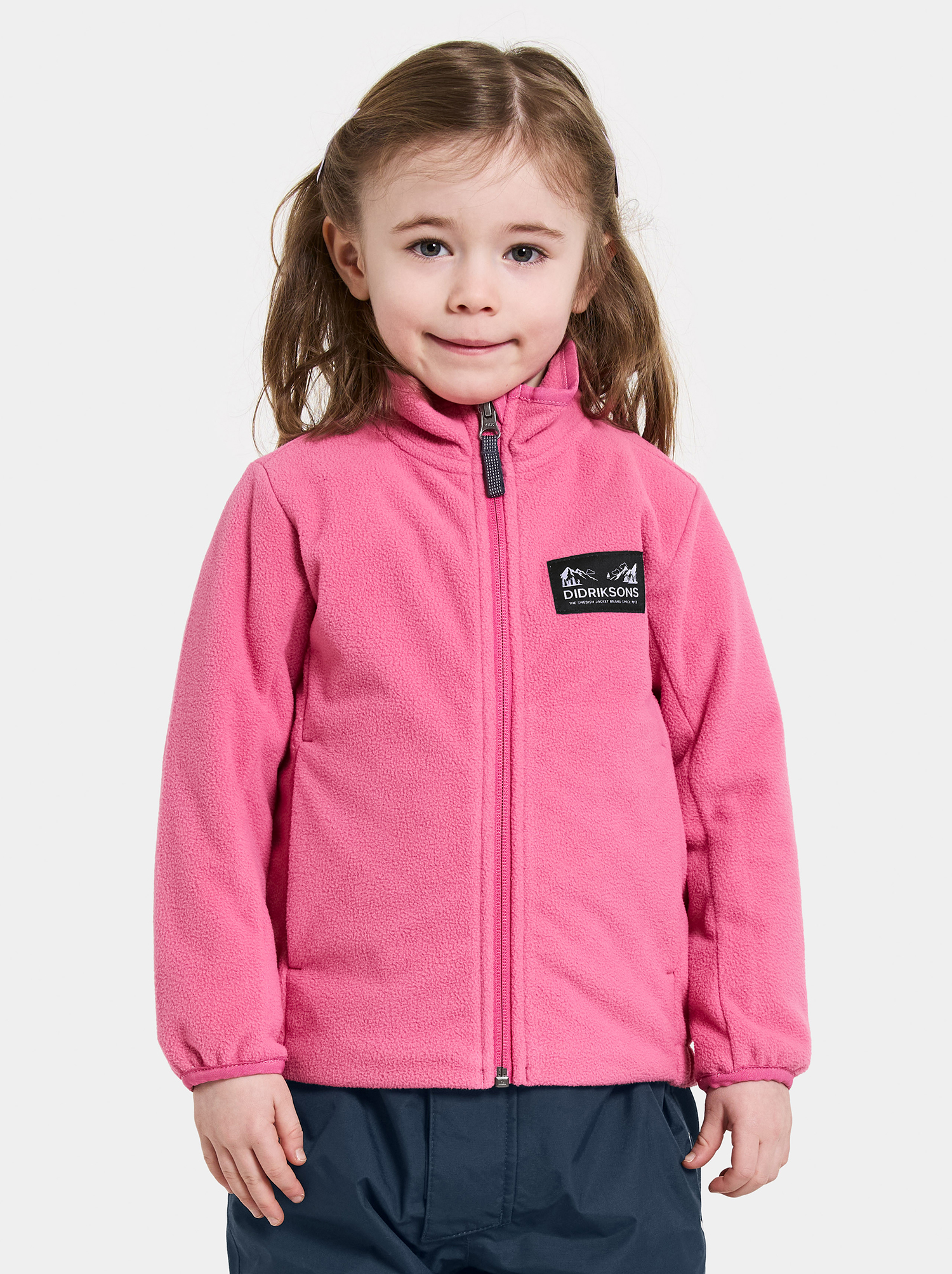 Didriksons Muskot Vindtæt Vindtæt Fleecetrøje, Sweet Pink, 130