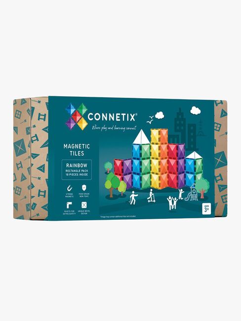 Connetix Byggesæt Rainbow Rectangle 18 Dele