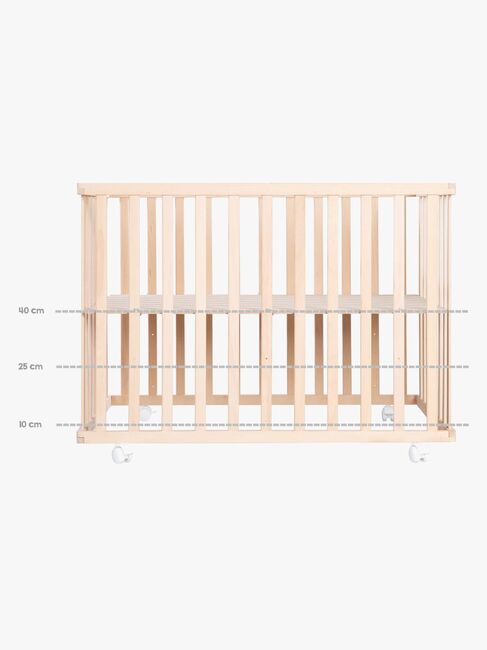 Roba Style Kravlegård med Hjul, Wood & Grey