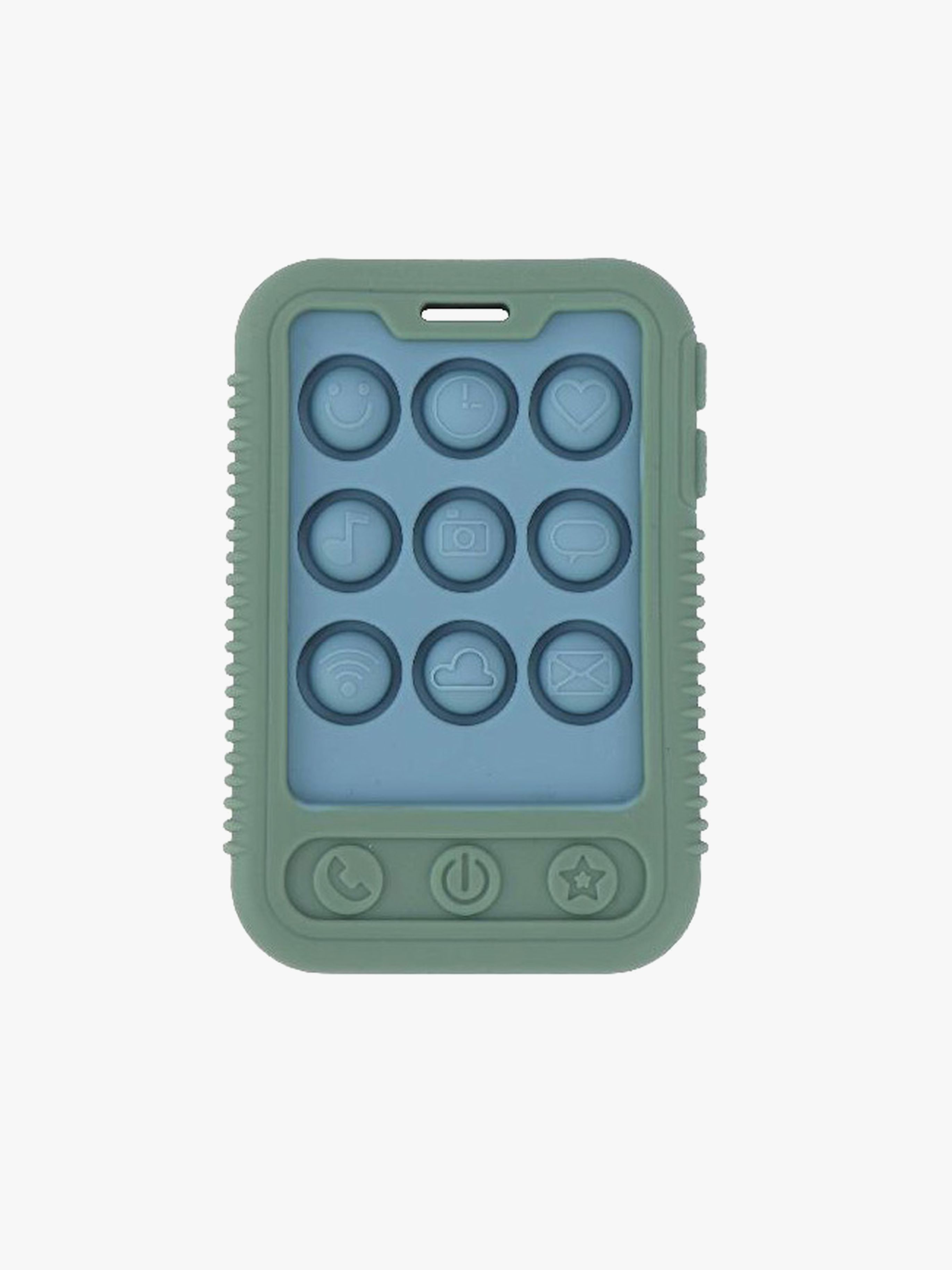 Nuby Phone Popper Bidelegetøj, Grøn/Blå