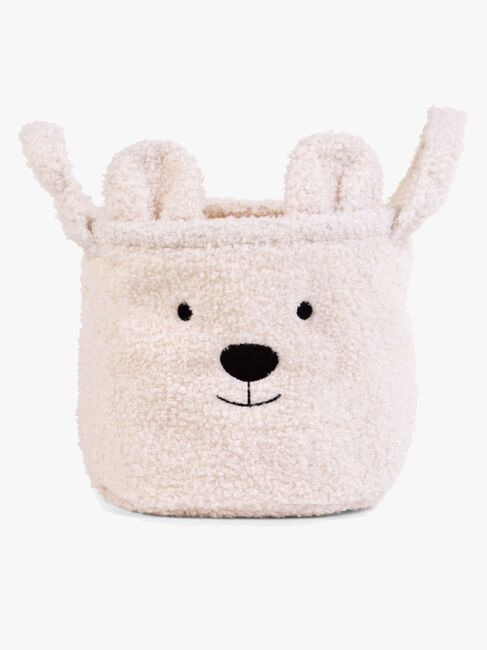 Childhome Opbevaringskurv 3-pak Teddy, Offwhite
