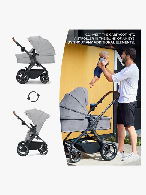 Kinderkraft Multifunctional 3-in-1 B-Tour Mink Pro Kombivogn, Dark Grey