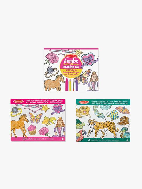 Melissa & Doug Malebøger Sæt - Princess, Animals og Multi-theme