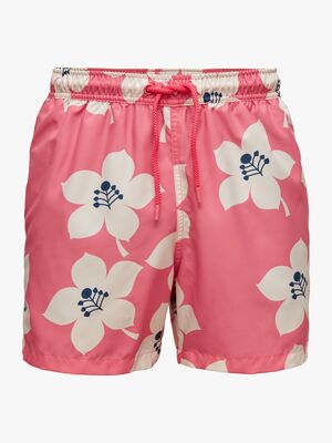 Björn Borg Kenny Badeshorts, Bb Graphic Floral Sunkist Coral