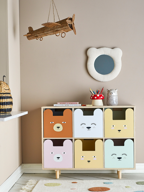 Bloomingville Calle Bogreol med Skuffer, Nature