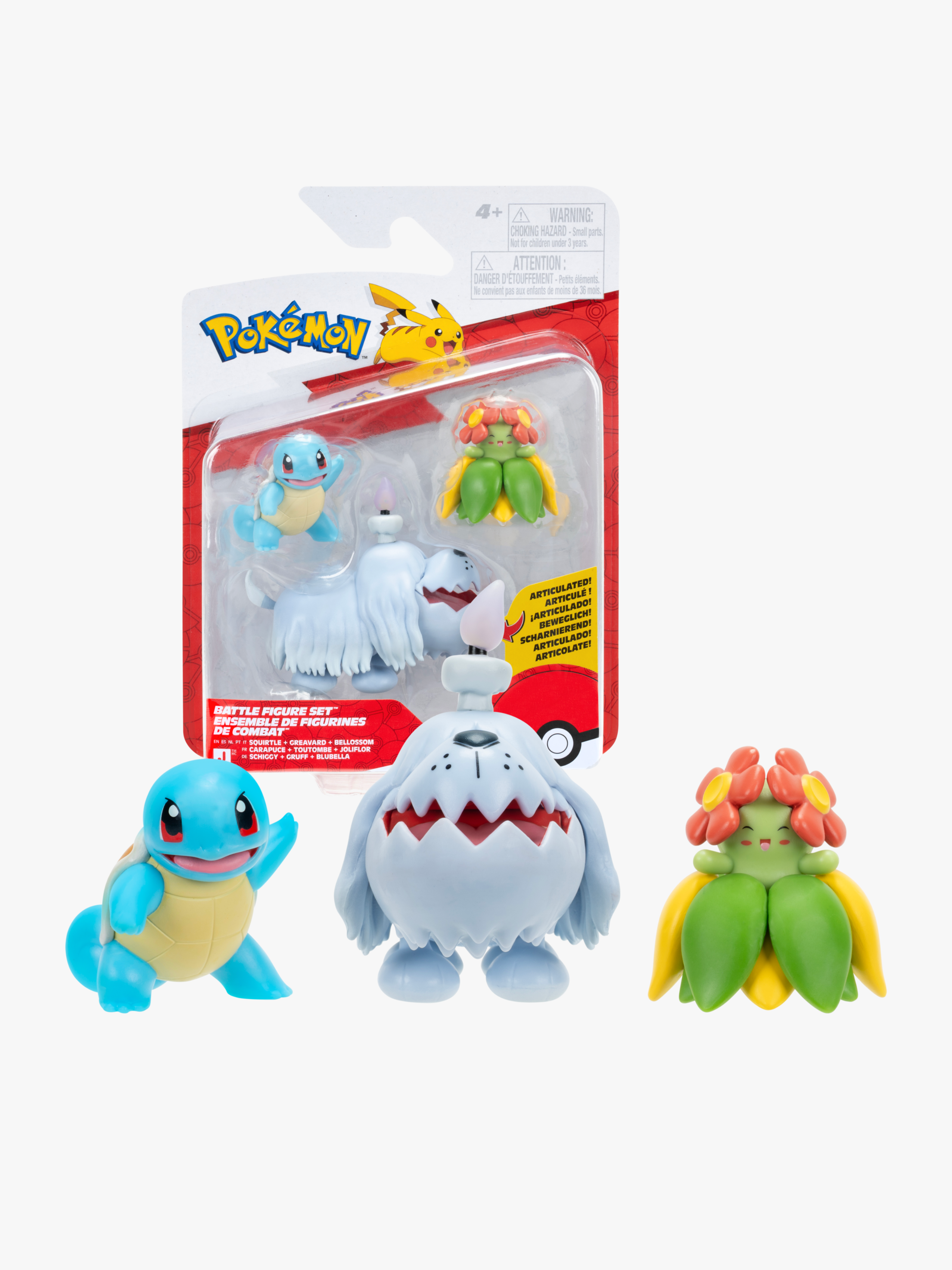 Pokémon Battle-figur Squirtle Greavard &  Smoliv 3-pak