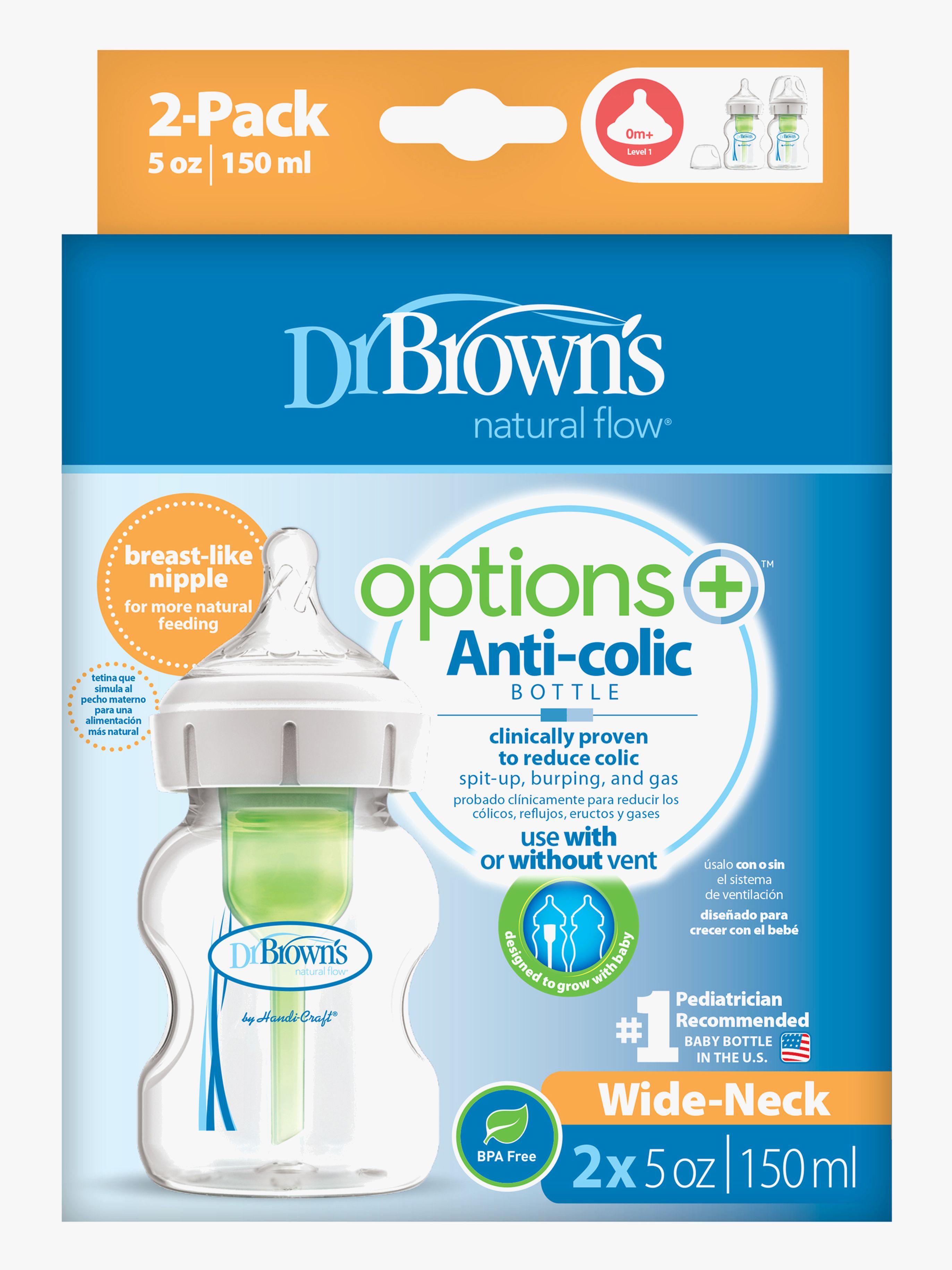 Dr. Brown's Options+ Bred Hals 150ml 2-pak