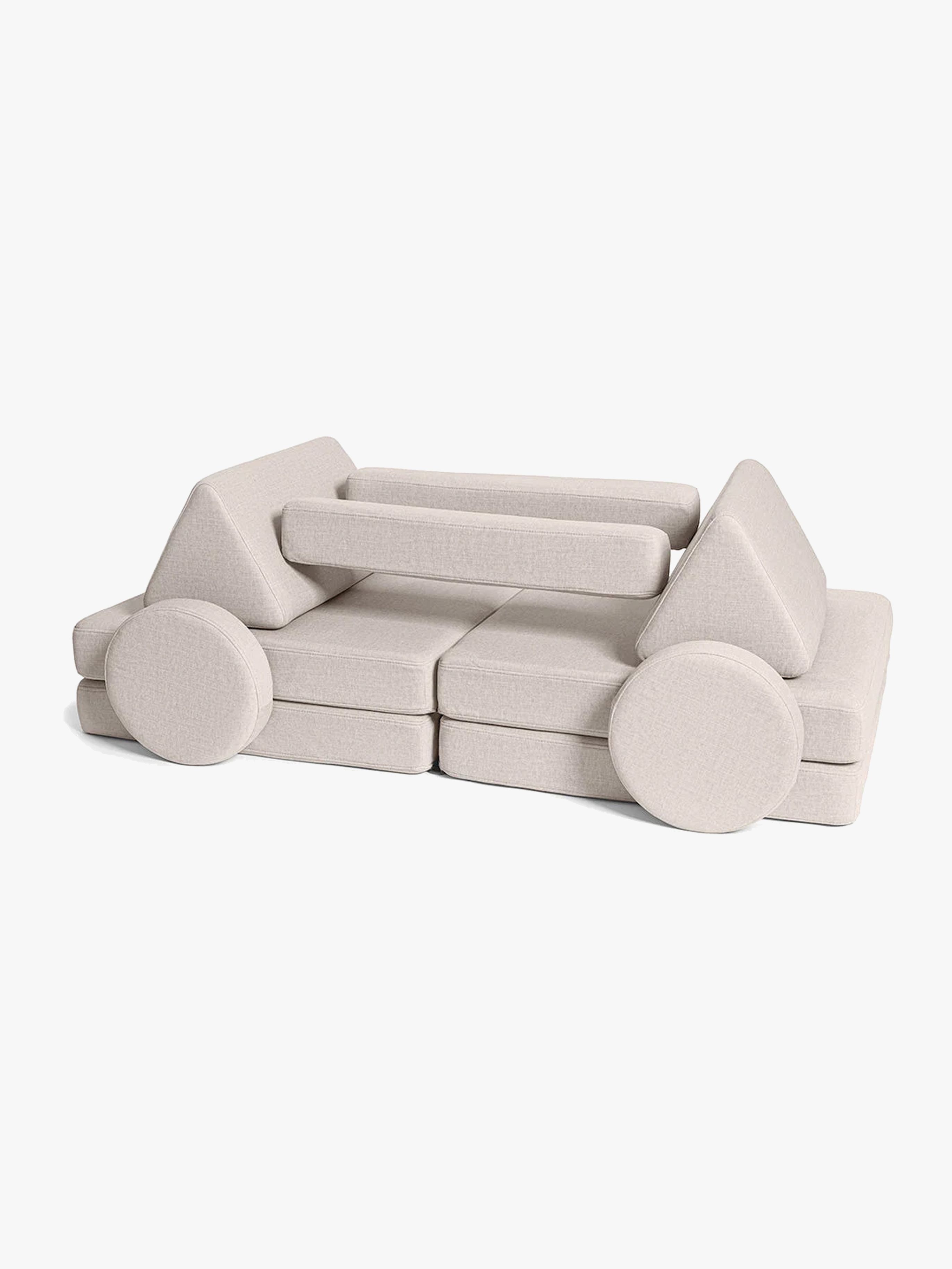 Shappy Play Bygbar Sofa 160x80 cm, Soft Beige, Børnemøbler, Indretning børneværelse
