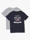 Luca & Lola Tore T-Shirt 2-pak, Navy/Grey Melange