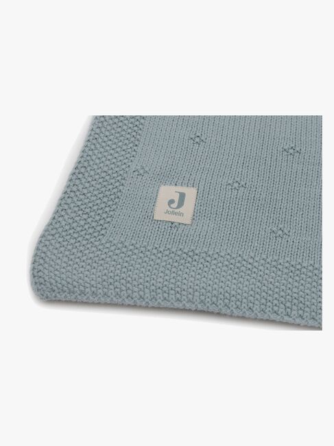 Jollein Strikket Tæppe Cozy, Sea Green
