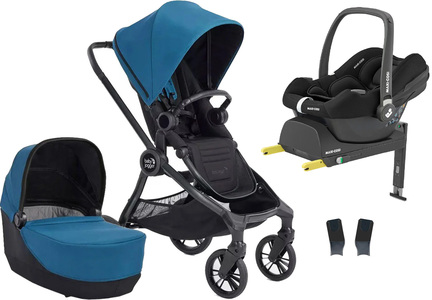 Baby Jogger City Sights Duovogn inkl. Maxi-Cosi CabrioFix i-Size Autostol Baby & Base, Deep Teal
