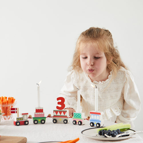 Barbo Toys Fødselsdagstog i Træ