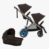 Cybex e-Gazelle S Søskendevogn inkl. Liggedel, Chocolate Brown/Taupe