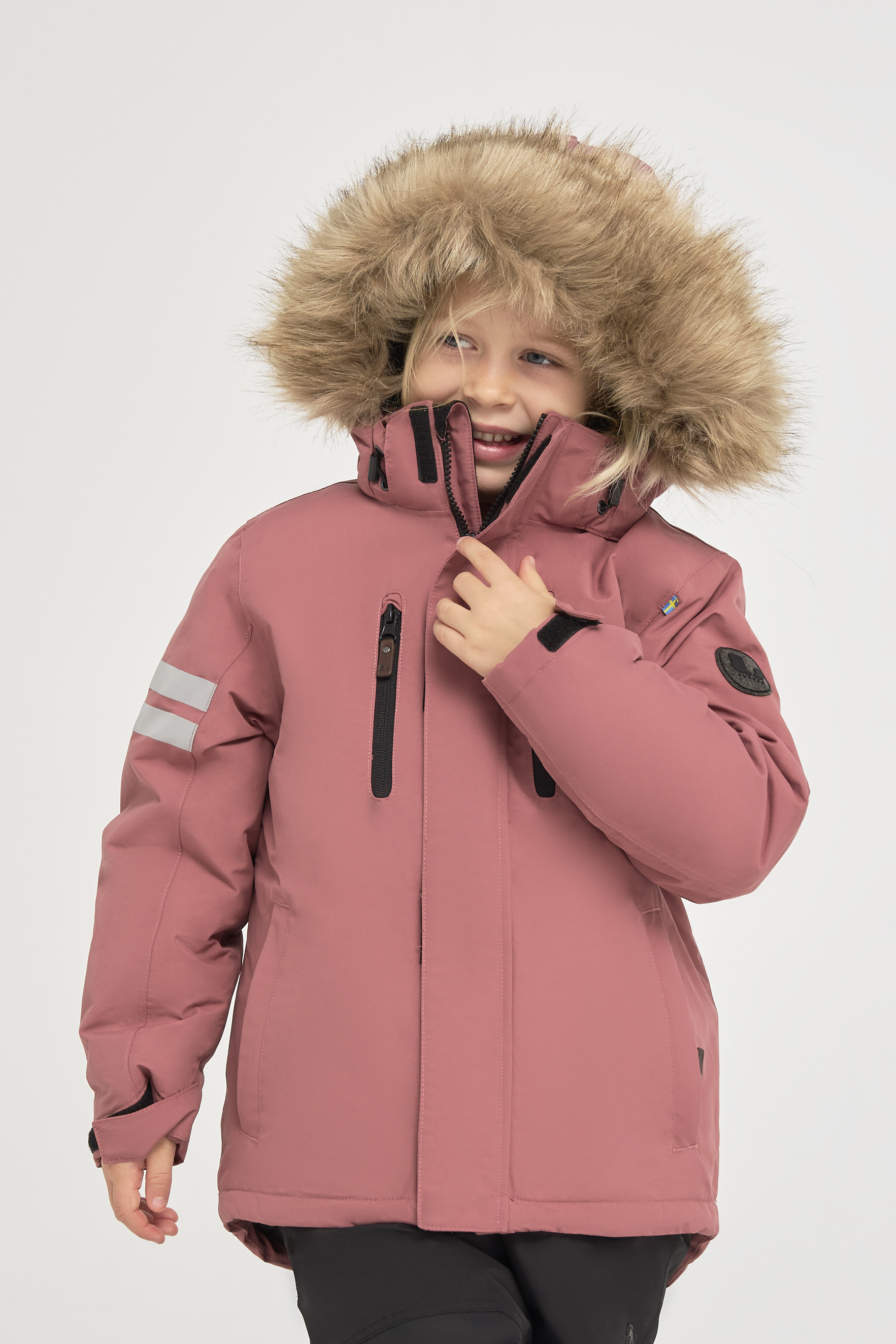 Lindberg Polar Vinterjakke, Mørkepink, 170