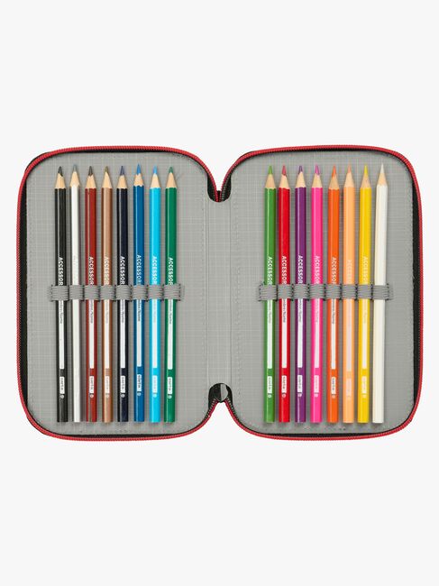 Marvel Spider-Man Miles Morales  Fyldt Penalhus med 3 Rum 37 Dele, Sort