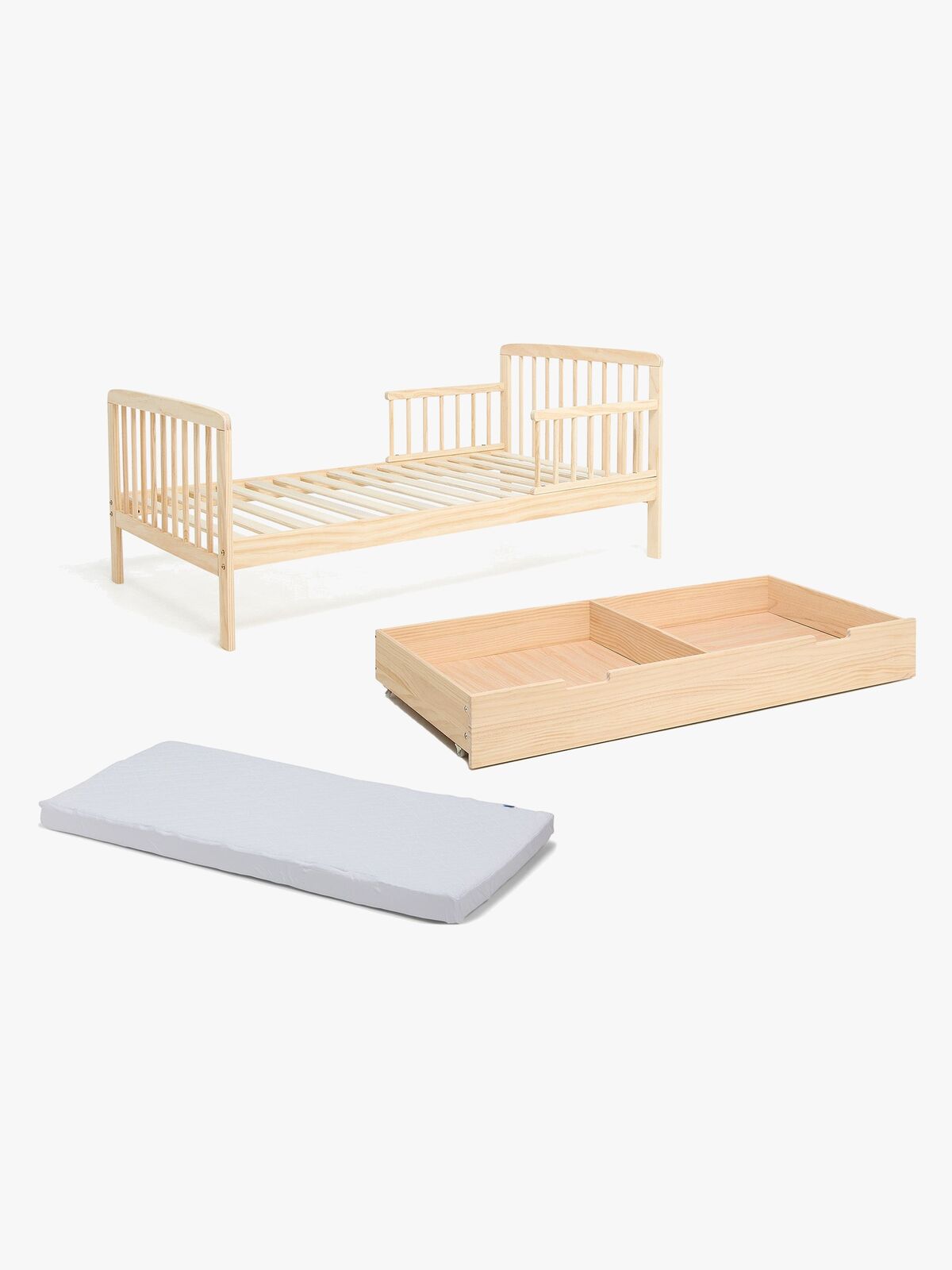 JLY HEAVEN Juniorseng MEYA inkl Sengeopbevaring & Madras 70x140, Træ