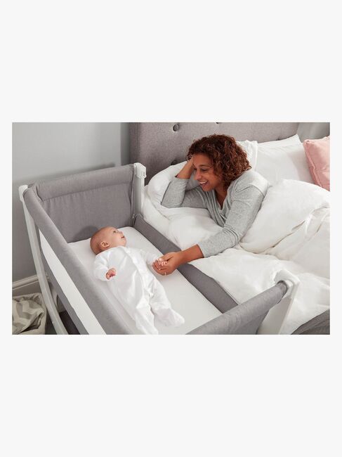 Shnuggle Air Bedside Crib, Dove Grey
