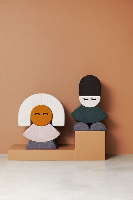 by KlipKlap Mr. Half Circle Face, Beige