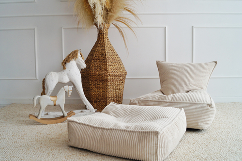 Alice & Fox MISTY Puf, Lys beige Manchester