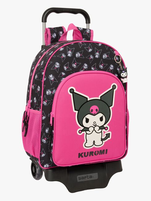 Hello Kitty Kuromi Trolley Kuffert 21L, Lyserød/sort