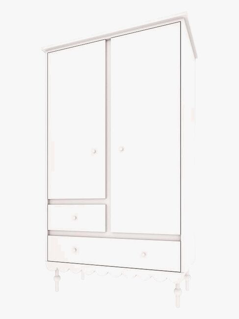 Wood Luck Babushka Garderobeskab, Hvid