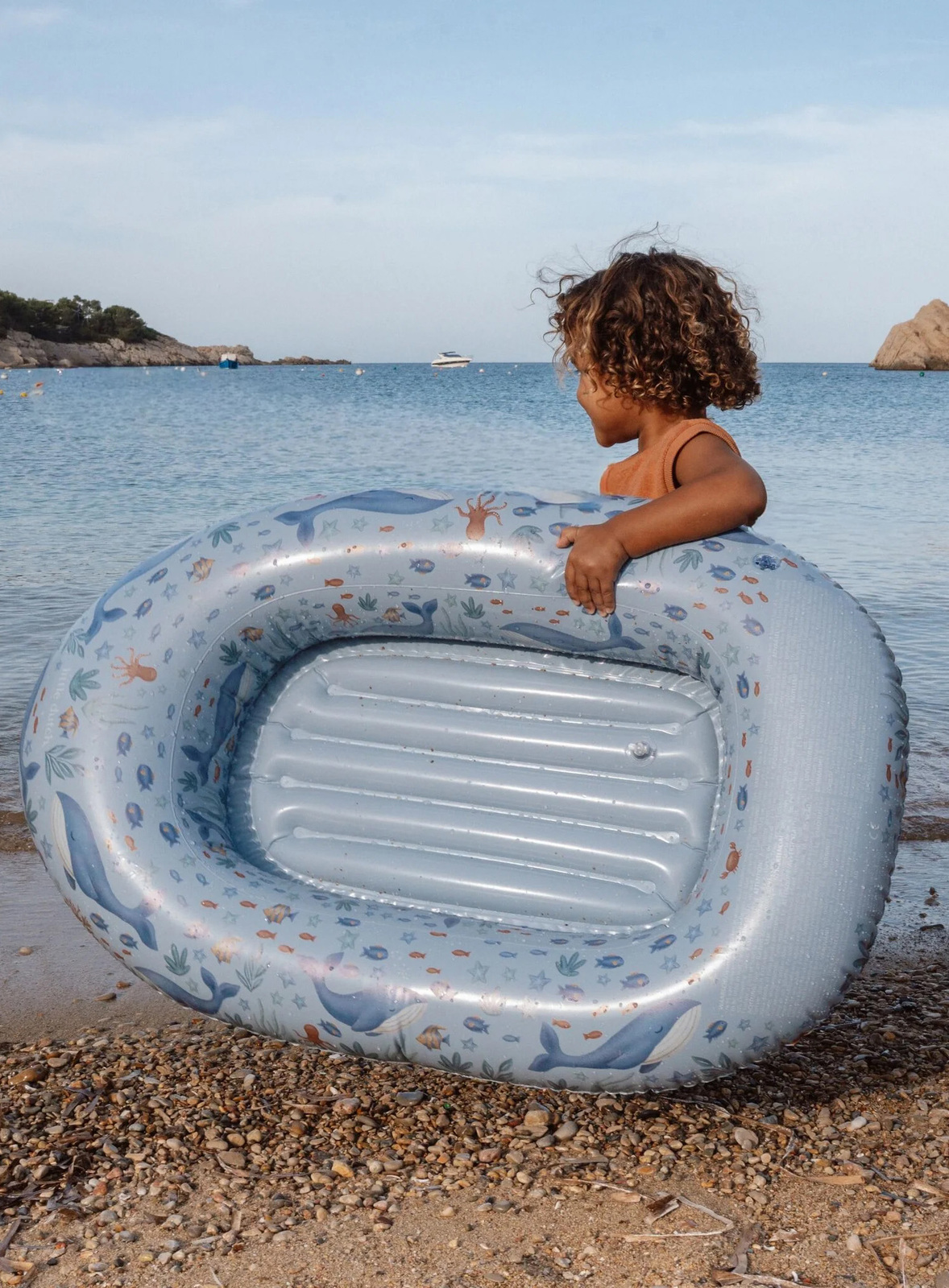 Little Dutch Bademadras Ocean World Båd, Blue