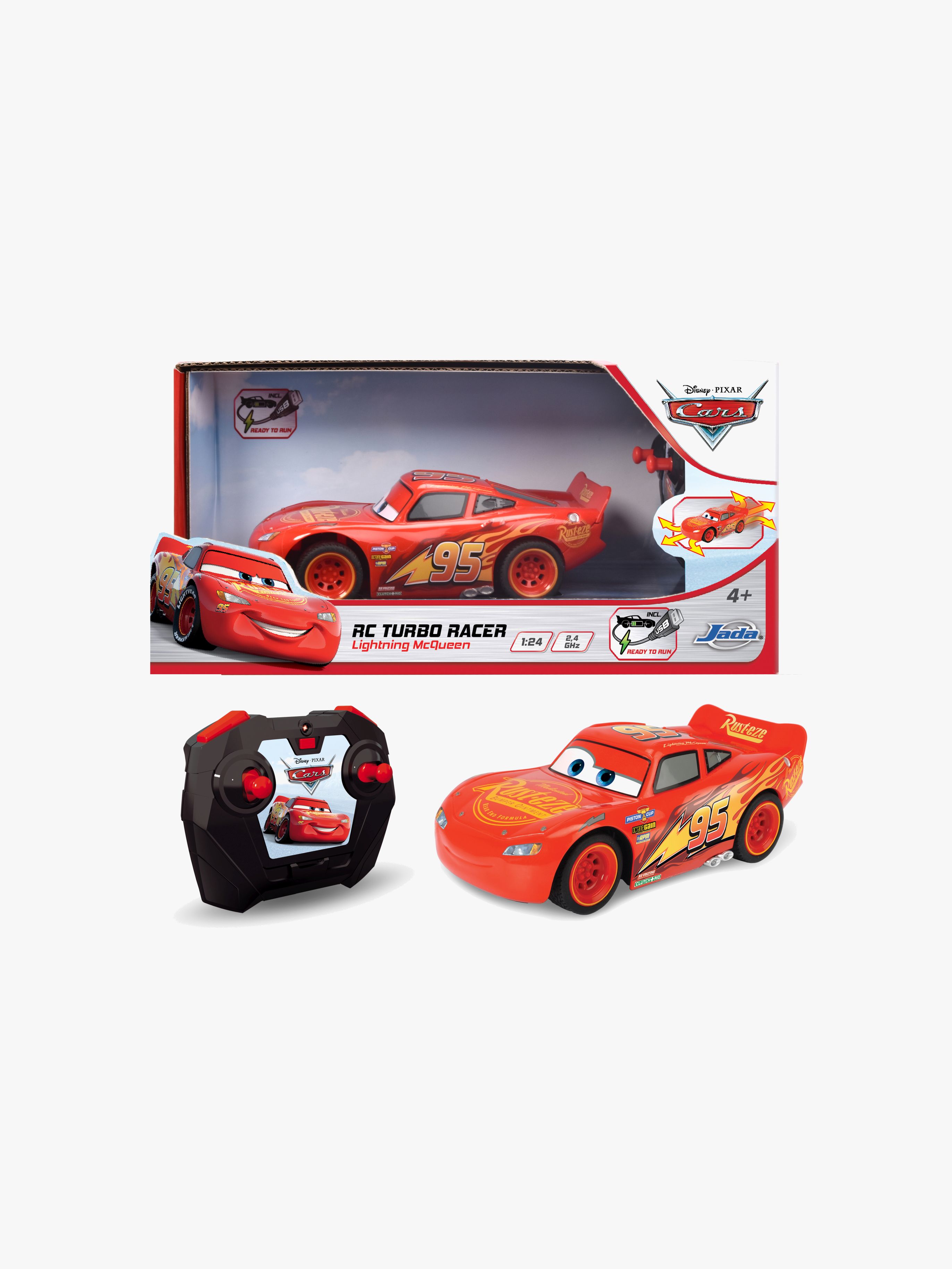 Disney Cars Fjernstyret Bil Lynet McQueen Turbo Racer