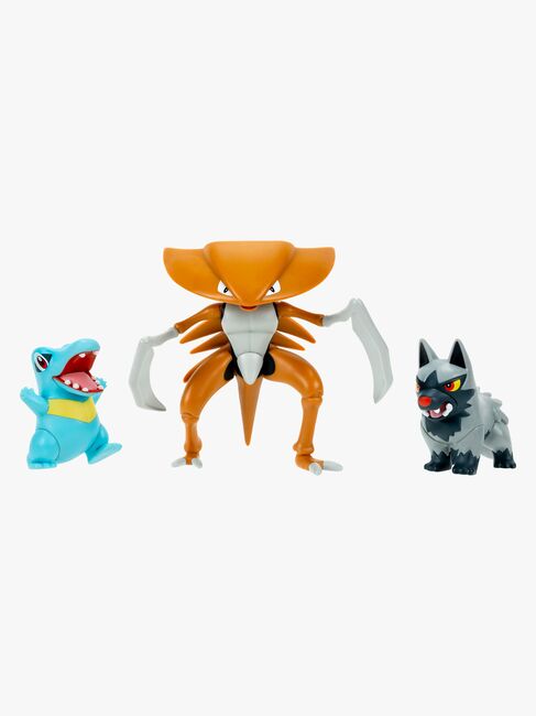 Pokémon Battle Figursæt Poochyena Totodile & Kabu 3-pak