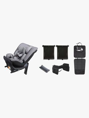 Beemoo Rotate i-Size Vendbar Autostol inkl. Tilbehør, Mineral Grey