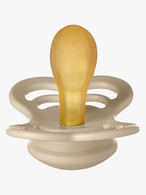 BIBS Supreme Sut 2-pak Latex Str. 1, Vanilla/Dark Oak