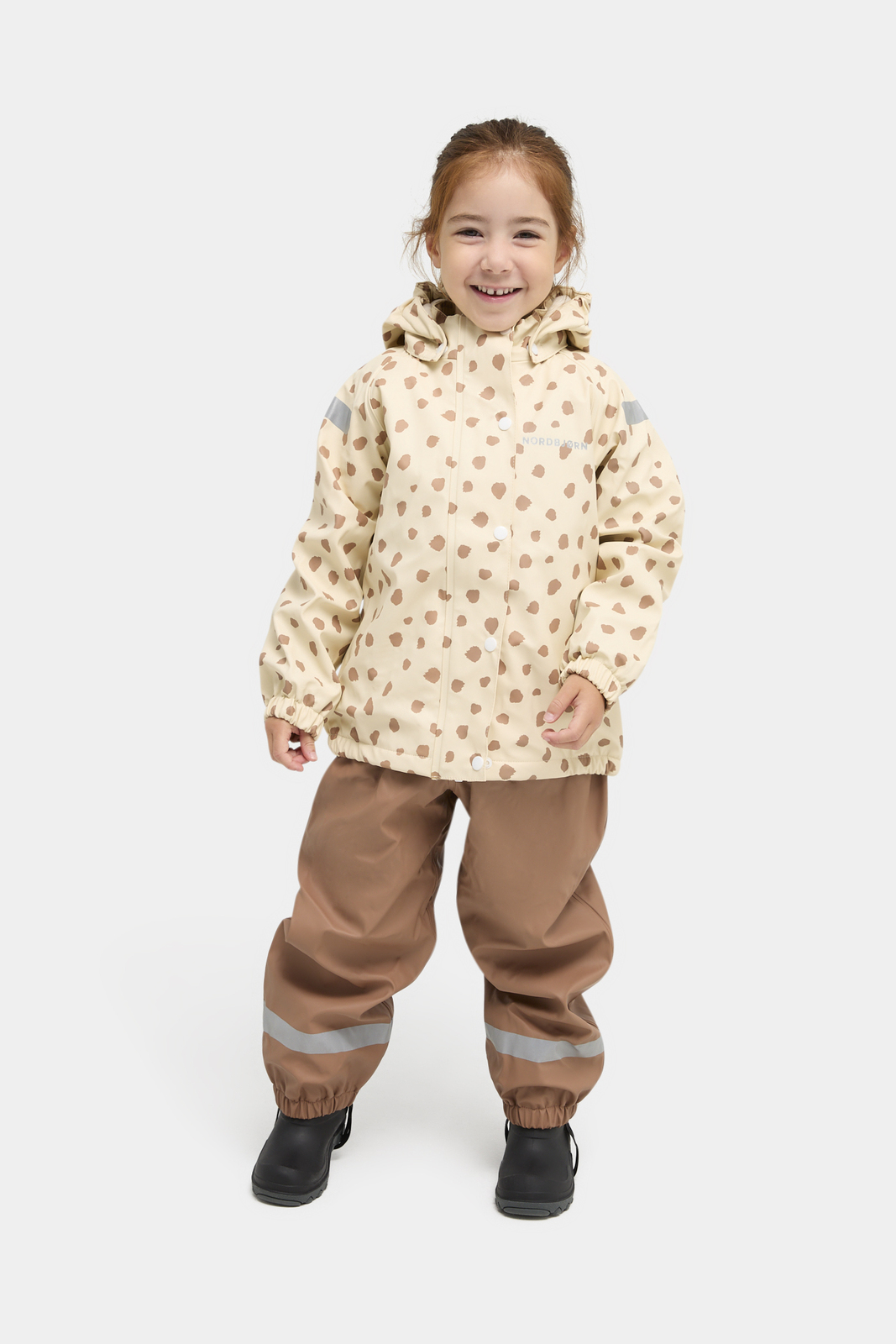 Nordbjørn Asperö Foret Regnsæt, Dots Beige