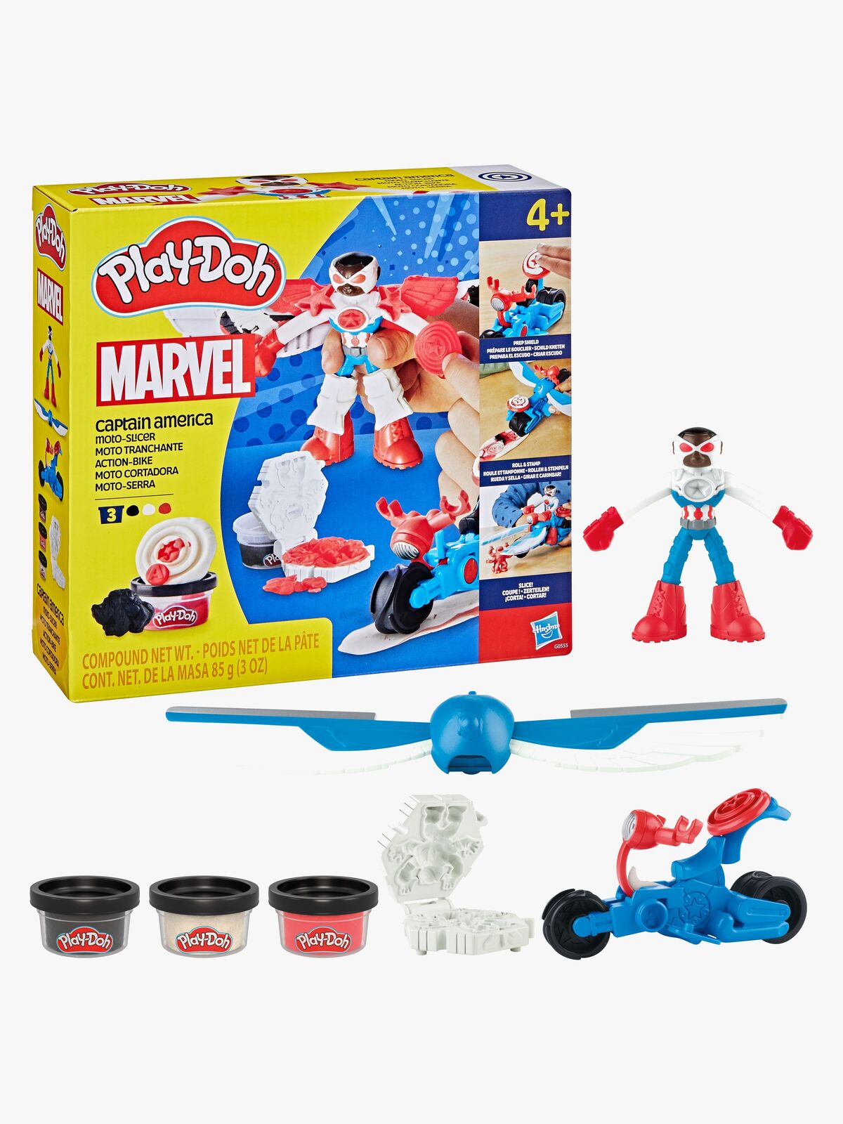Play-Doh Captain America Legesæt Moto-Slicer