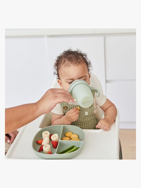 b.box Tallerken med Låg Silikone, Sage