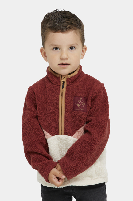 Nordbjörn Rydal Fleecetrøje, Madder Brown/Rose Dawn/Oatmeal