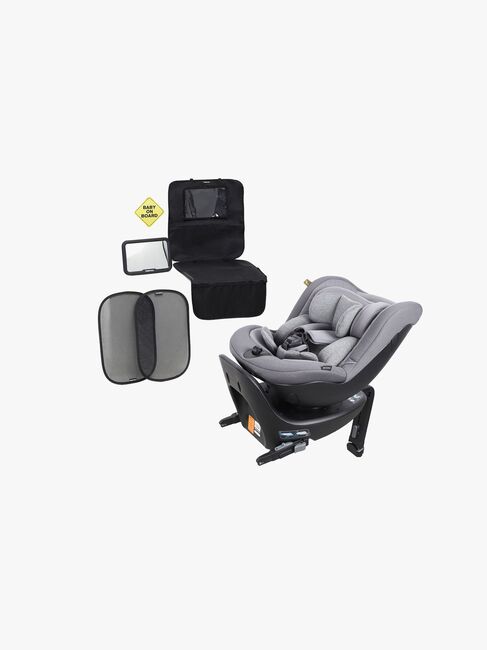 Beemoo Reverse i-Size Bagudvendt Autostol Inkl. Tilbehørspakke, Mineral Grey