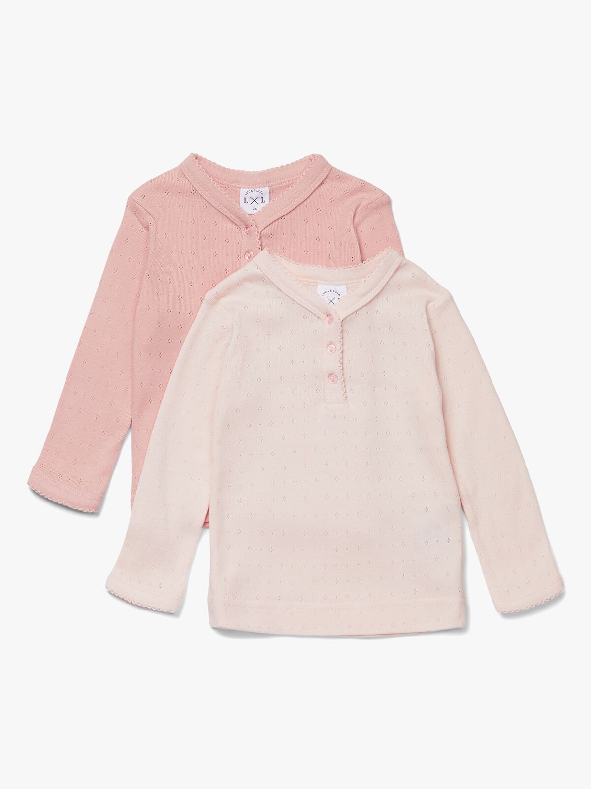 Luca & Lola Siena Langærmet T-shirt 2-pak, Pink
