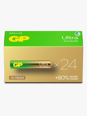 GP Ultra Alkaline G-TECH AAA/LR03 Batterier Svanemærket 24-Pak