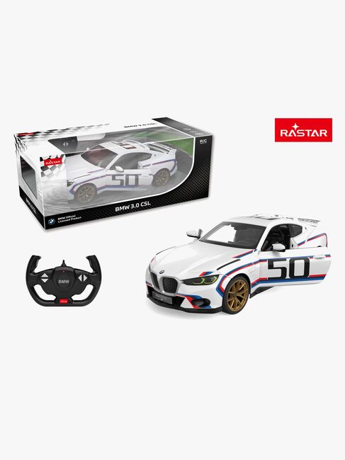 Rastar BMW 3.0 CSL Fjernstyret Bil 1:14, Hvid