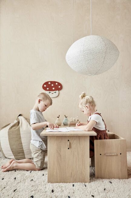 OYOY Moyo Lampskärm Large, Off White/Black