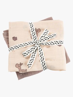 Done By Deer Lalee Musselin Tæppe 2-pak, Powder