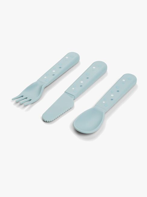 Done By Deer Foodie Bestik Happy Dots, Blå